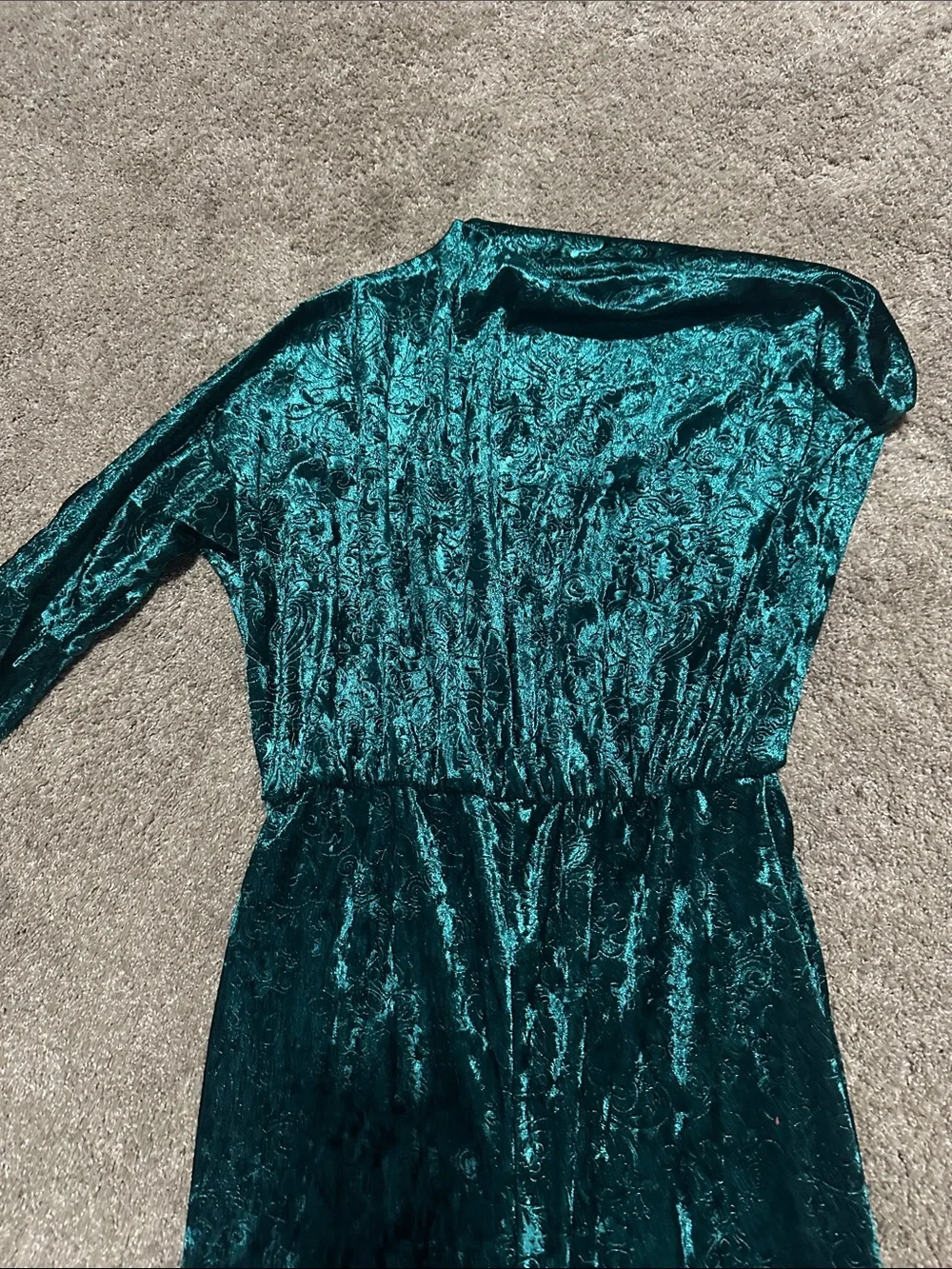 One-Shoulder Your Passion Velvet Jumpsuit